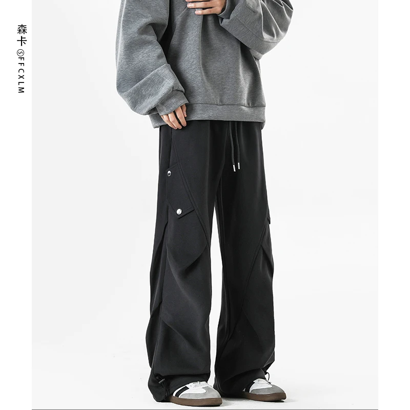 FFCXLM2024秋冬新款工装卫裤男裤休闲裤子男潮阔腿裤男