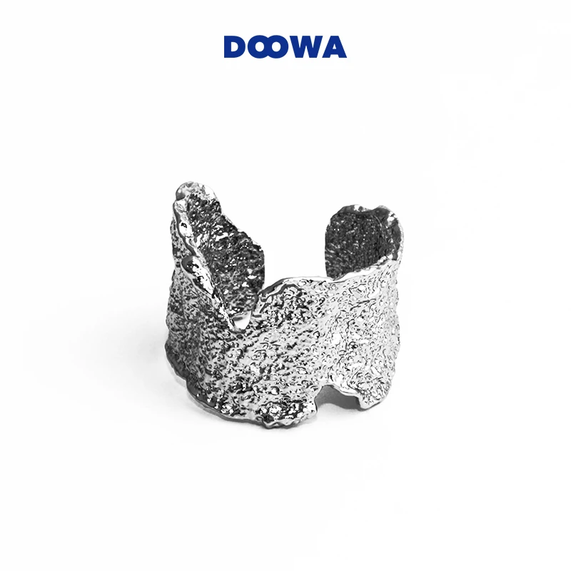 TongHua/同话 铜合金戒指 云雾松林戒指银色个性