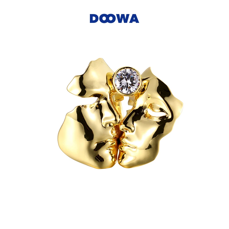 TongHua/同话 铜合金合成锆石戒指 惜系列造型戒指女人脸时尚指环