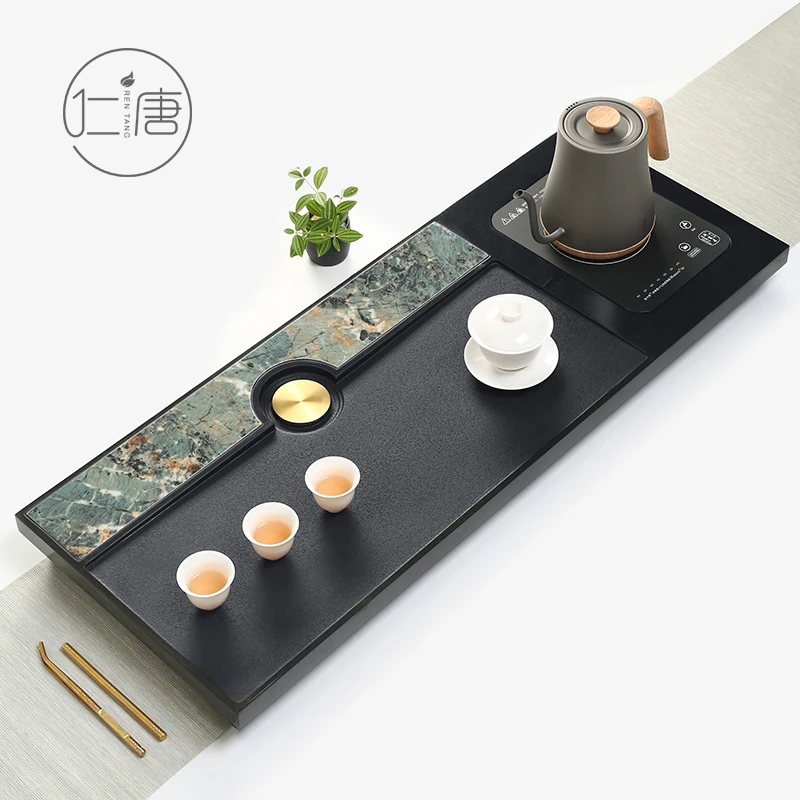 仁唐乌金石奢石茶盘高端茶台烧水壶电磁炉家用疏影决策者L3单壶