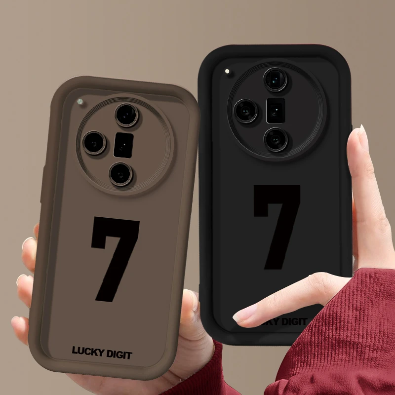 适用于【OPPO】FINDX7Pro幸运7个性简约创意新款硅胶防摔手机壳