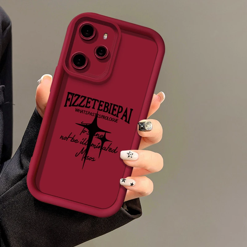 适用于【华为】荣耀100Pro黑色星星简约个性新款全包硅胶手机壳