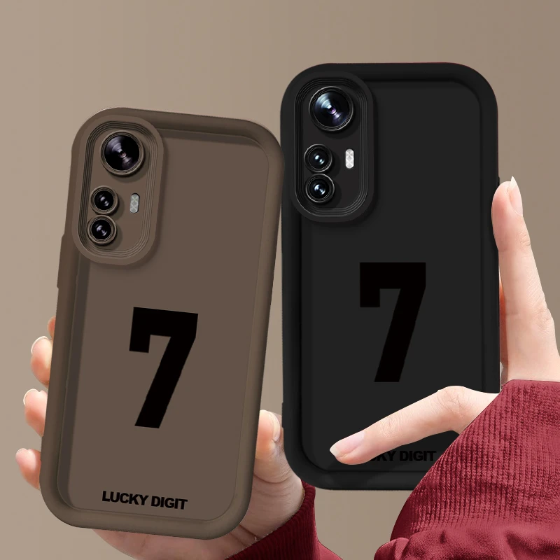 适用于【小米】12Pro/12SPro幸运7个性简约新款硅胶防摔手机壳