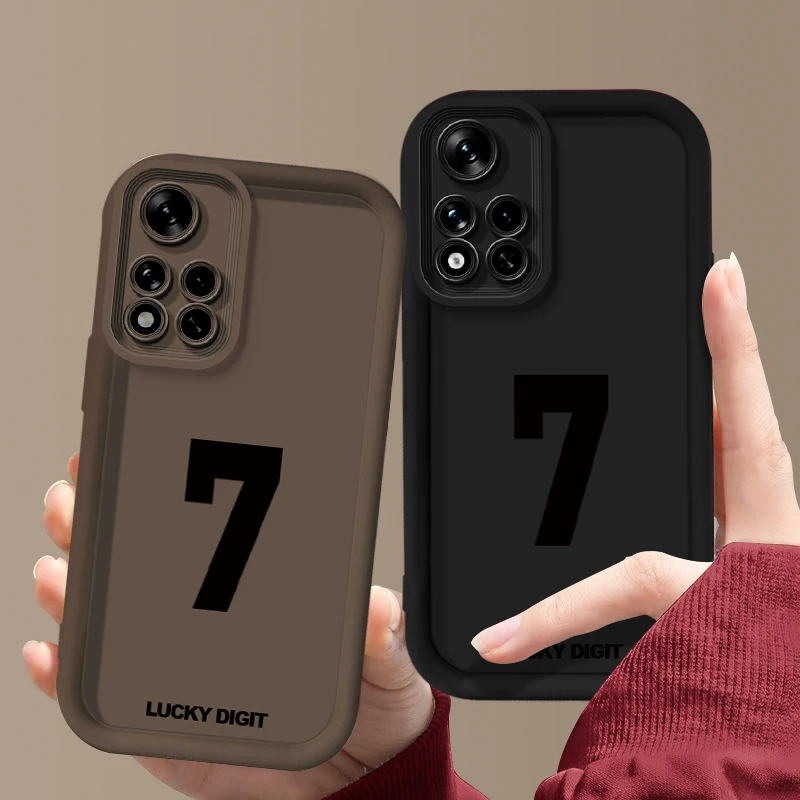 适用于【红米】Note11Pro/Pro+幸运7个性简约新款硅胶防摔手机壳