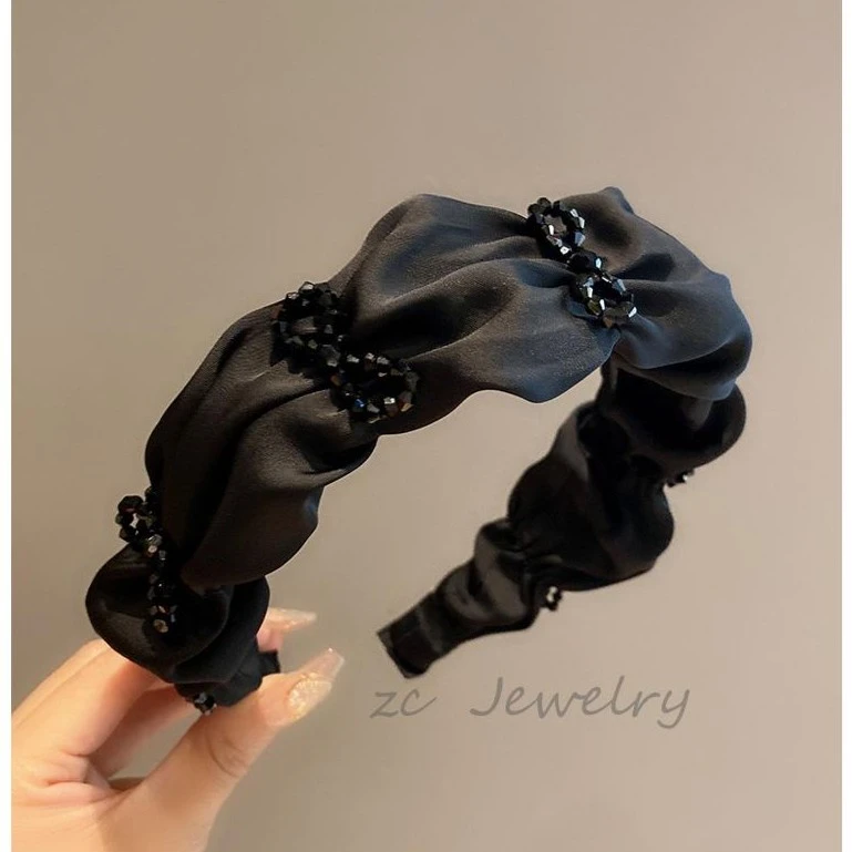 YIZUN.CHOMEL黑色气质发箍女高级感发饰蝴蝶结发卡洋气时尚头箍