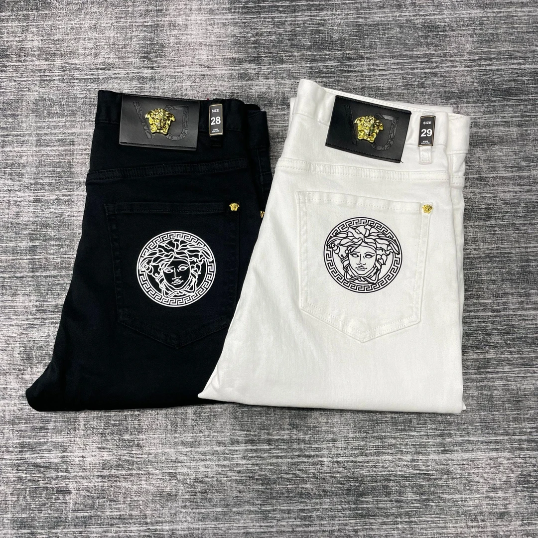 【201】牛仔裤男士款修身小脚直筒长裤子轻奢潮牌高端级感休闲弹力