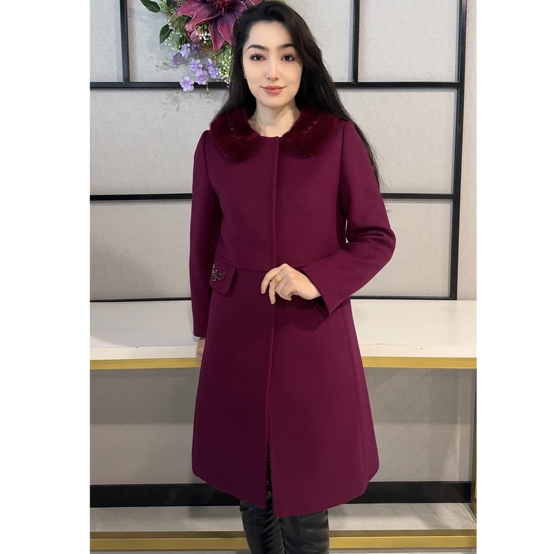 16600 SEHRAN 秋冬时尚加厚中长款羊毛大衣