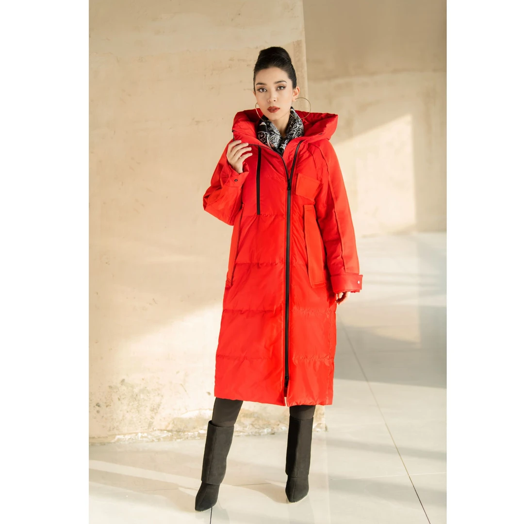 210508   连帽时尚洋气加厚保暖宽松冬季中长款