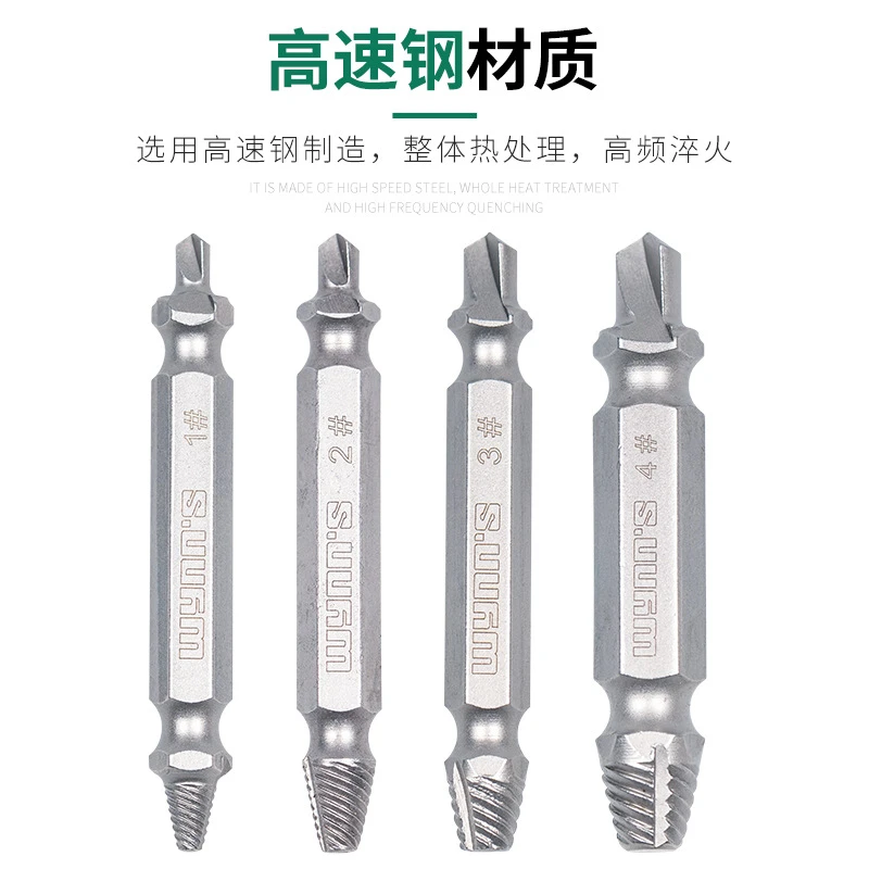 精品断头螺丝取出器适用滑丝滑牙大小螺丝拆除使用双头断丝取丝器