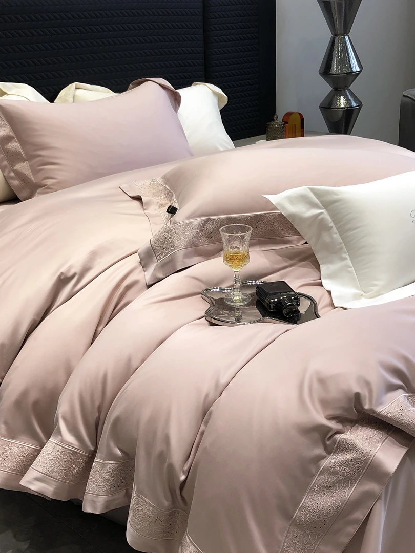 【沐梵家居】高货！超柔天丝棉磨毛轻奢大气镂空刺绣宽边套件瑞丽