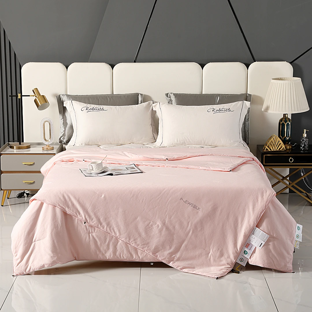 【沐梵家居】高货定制！全棉轻奢提花寓丝品牌有机纯蚕丝子母被—洛雪