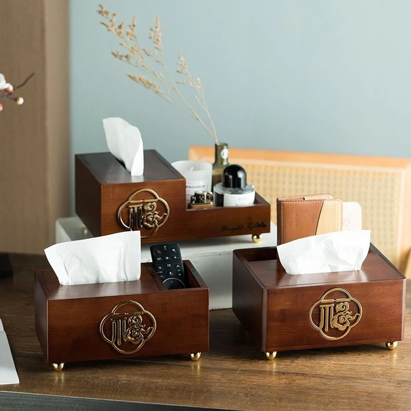 欧式复古奢华多功能纸巾盒客厅茶几遥控器收纳盒中美式高档纸抽盒