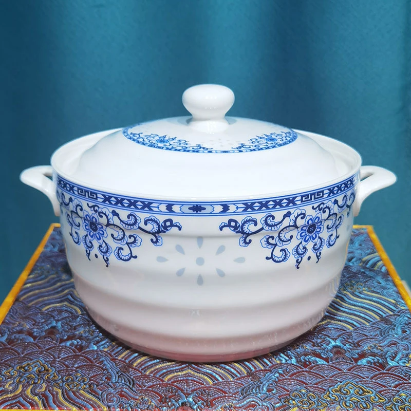 JL-D300景德镇陶瓷青花玲珑大汤煲