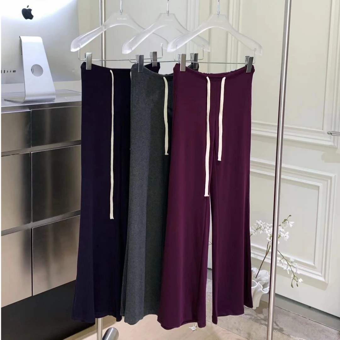 仲大钱家垂垂裤3.0低腰拖地裤舒适显瘦休闲裤女裤子2024秋季新款