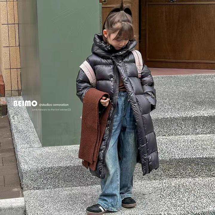 2024金加长加厚时尚东北一件过冬洋气连帽保暖男宝女宝羽绒服