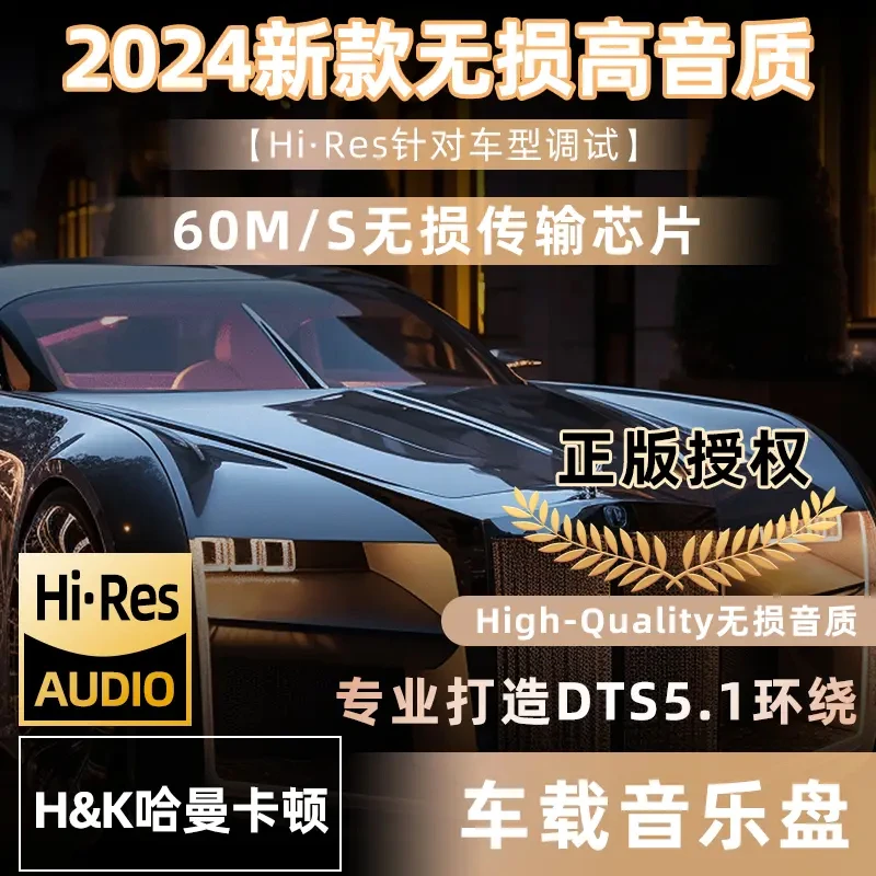 【Hi·Res专车专调】DTS5.1环绕臻品2.0无损音质2024美声高端音乐U盘