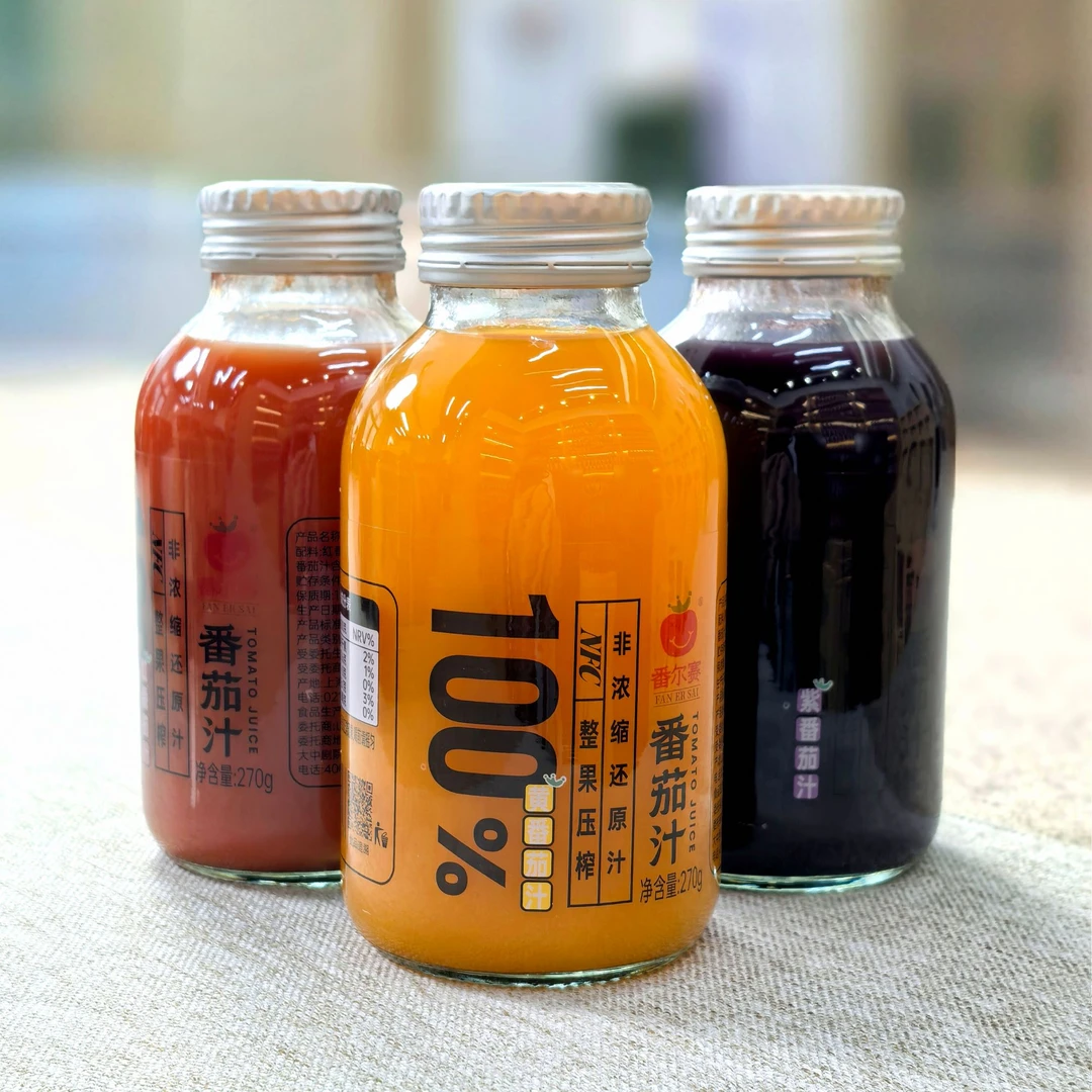 番尔赛番茄汁无添加NFC鲜榨番茄汁270g*12瓶