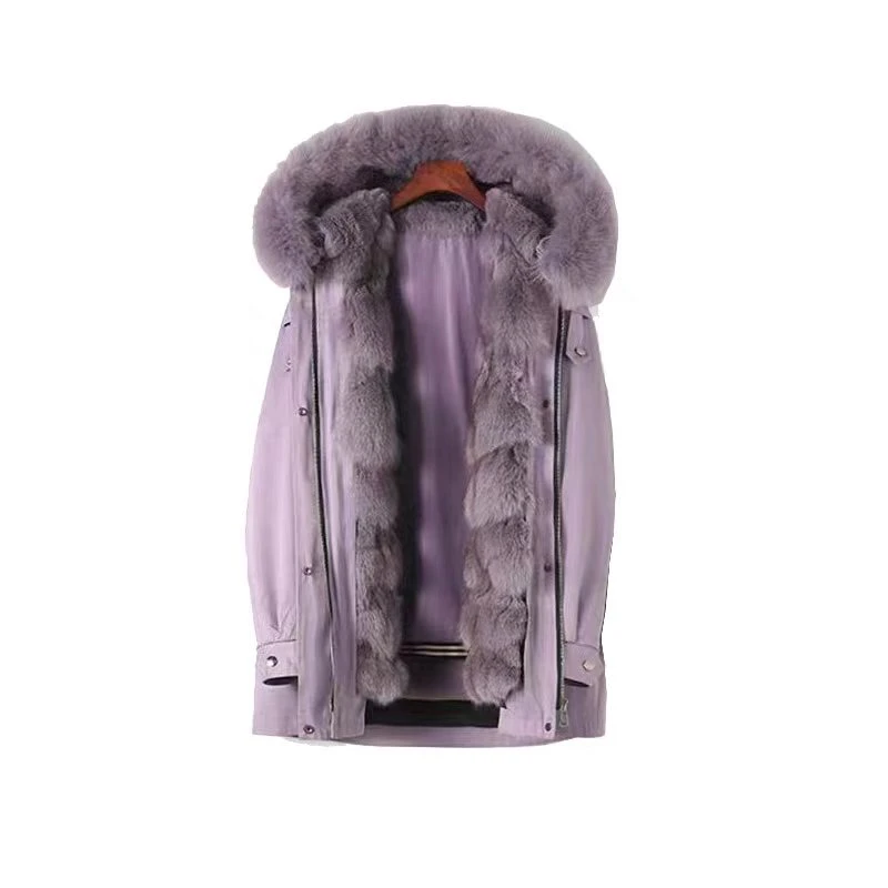 【小狐仙】兔毛内胆皮草外套