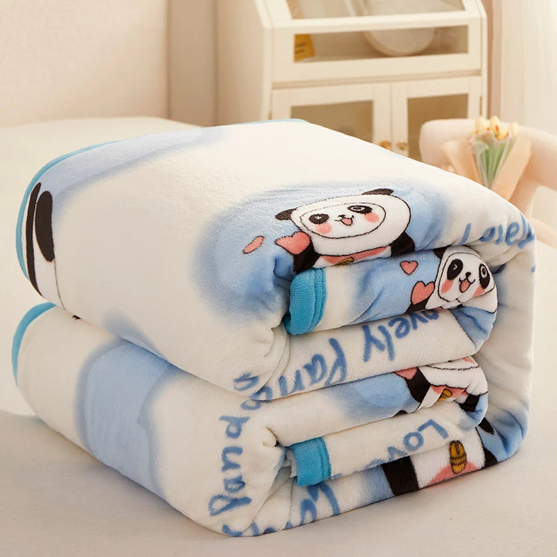 牛奶绒毛毯被子冬季加厚法兰绒毯子办公室盖毯珊瑚绒绒毯宿舍床单