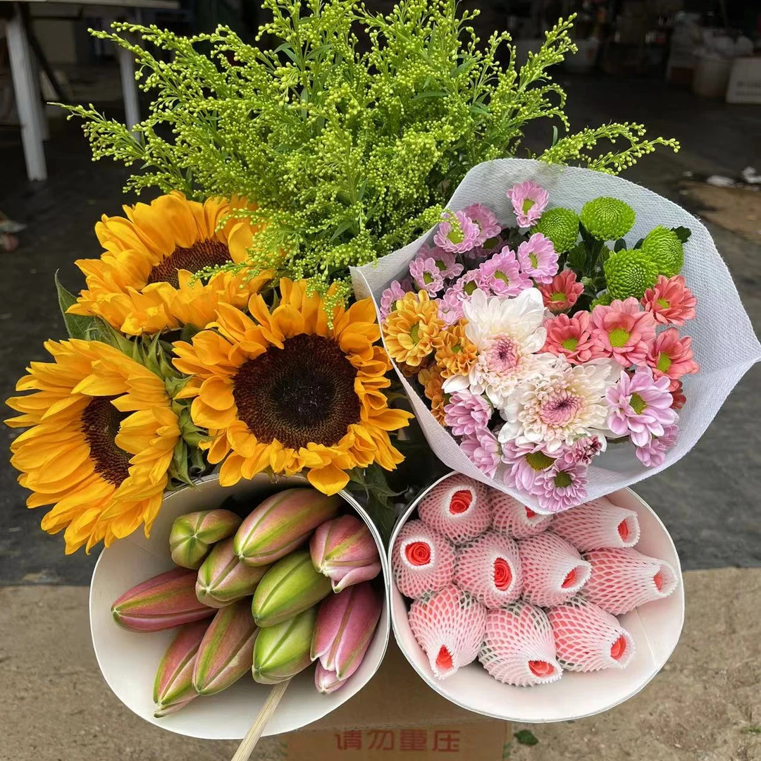 【爆款鲜花组合】云南昆明基地鲜花组合水养花室内鲜花办公随机颜色