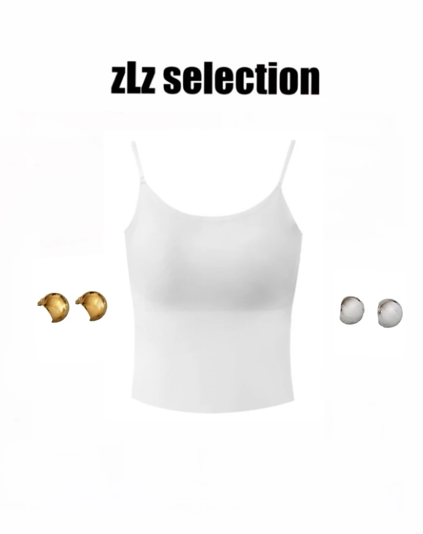 【zlz selection】新款金珠银珠女背心打底