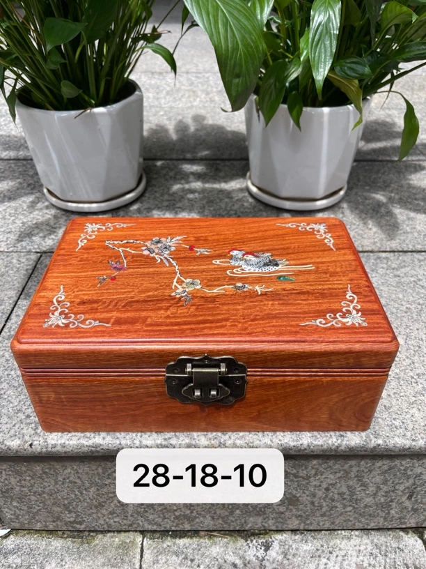 MH收纳箱首饰盒家居摆件，实木收纳箱摆件