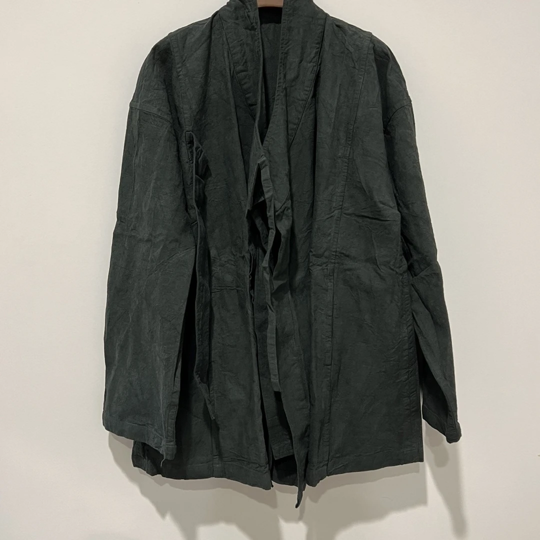 台湾手染布衣 绑带外套