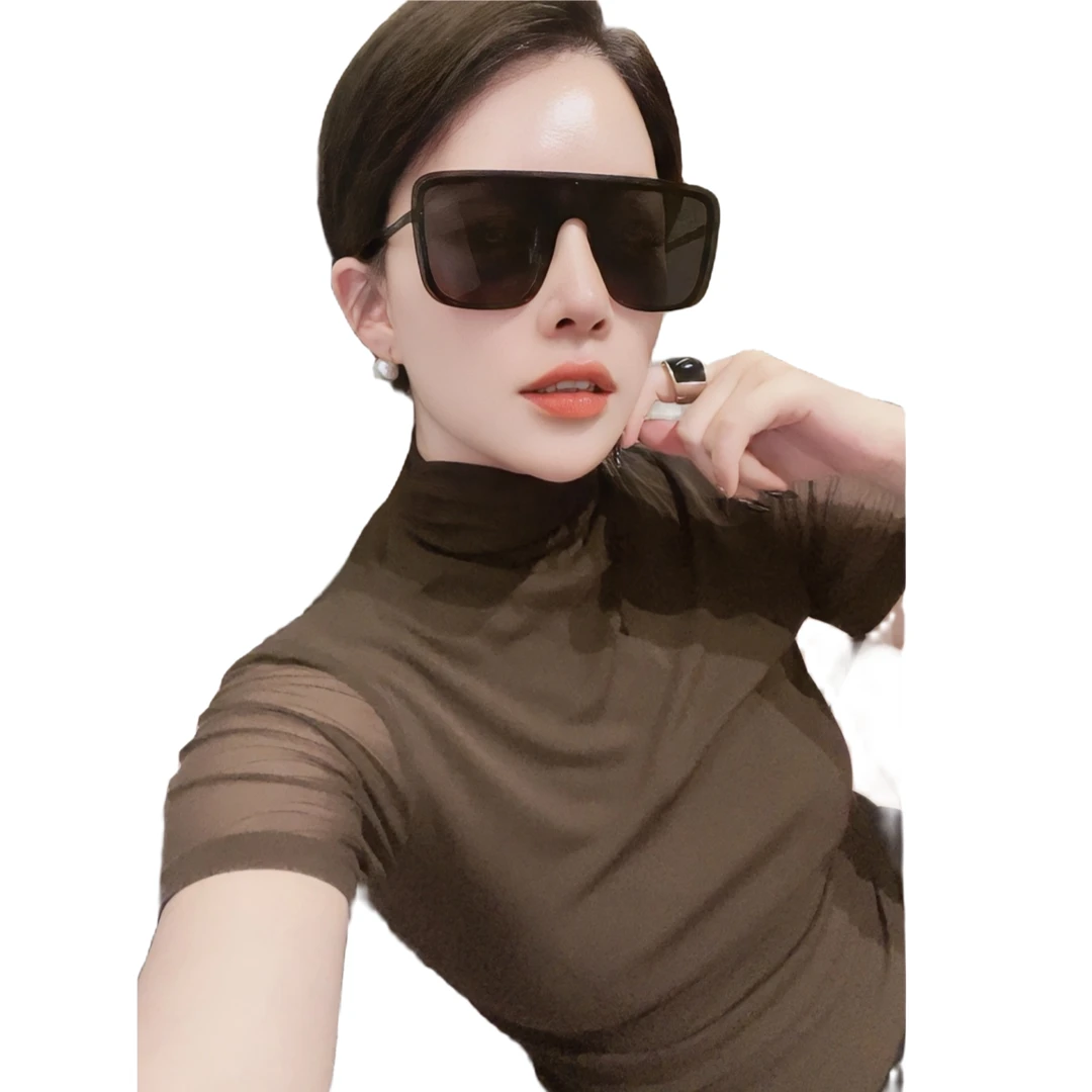 JING 早秋新款洋气打底衫高领半袖女装T恤8057纯色显瘦百搭时尚