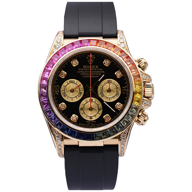 99新 Rolex/劳力士 迪通拿16518黄金后钻彩虹迪40MM自动机械男表