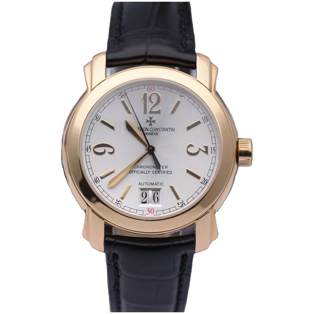 99新 Vacheron Constantin/江诗丹顿 42015玫瑰金37MM机械男表
