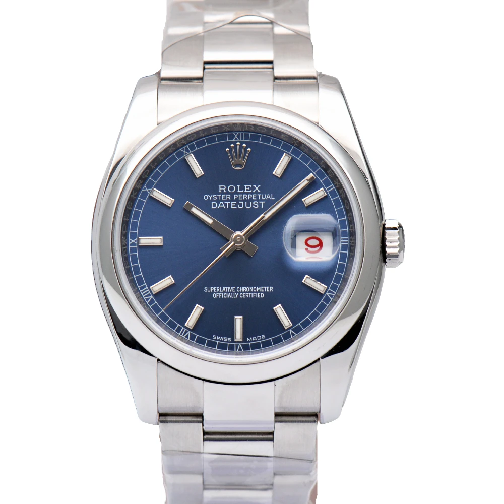 99新 Rolex/劳力士 日志型116200精钢蓝条36mm自动机械男表