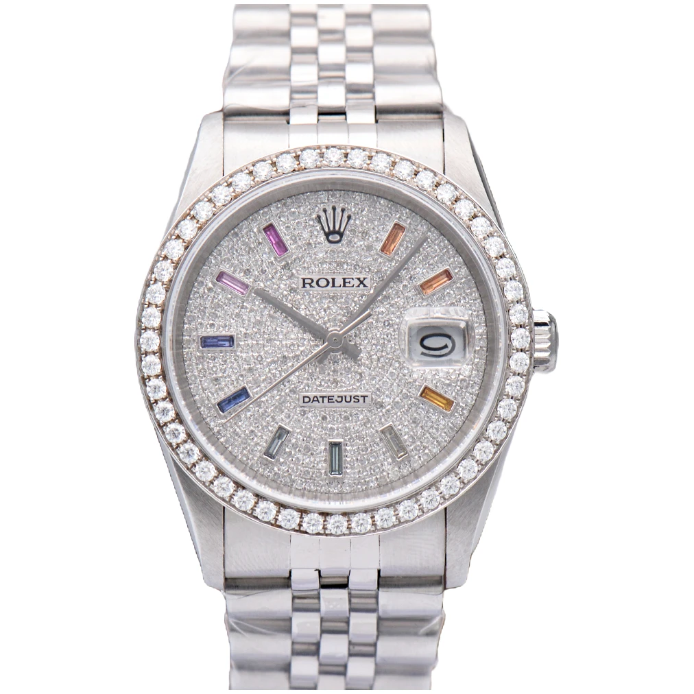 99新 Rolex/劳力士 日志型系列16234精钢后钻36表径自动机械男表