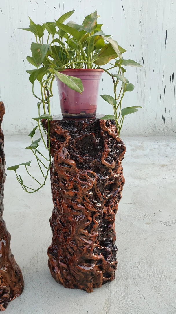 强哥枣木龙纹枣木花架