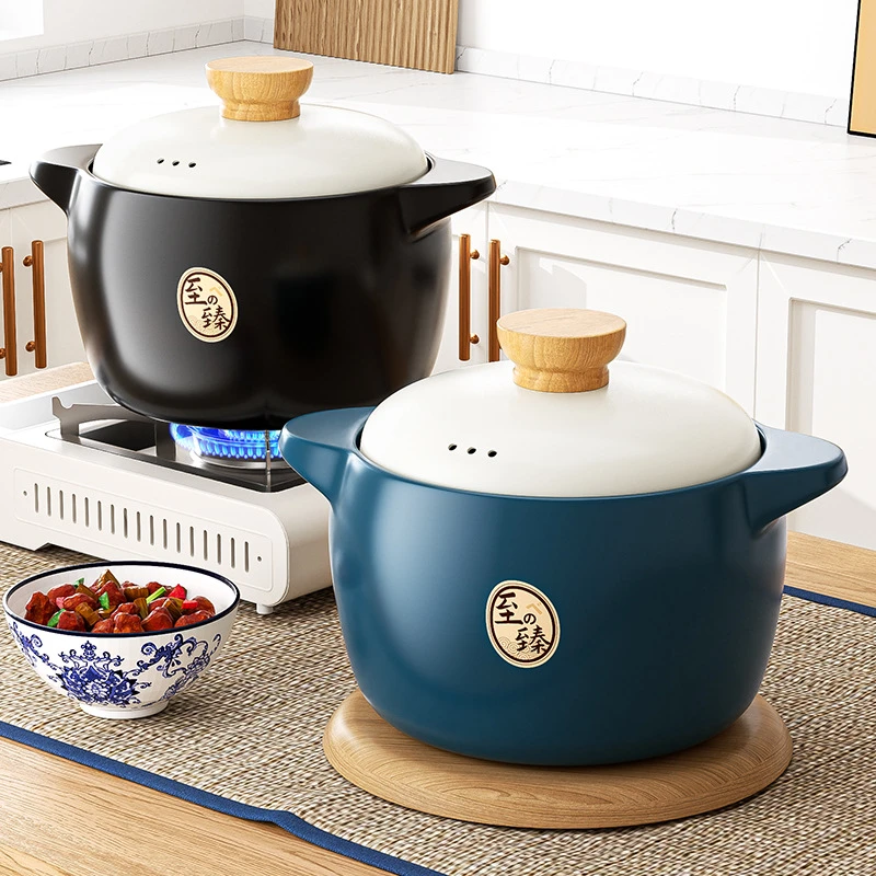 安必享耐热家用耐高温干烧不裂陶瓷煲汤煲燃气煤气灶专用炖锅沙锅