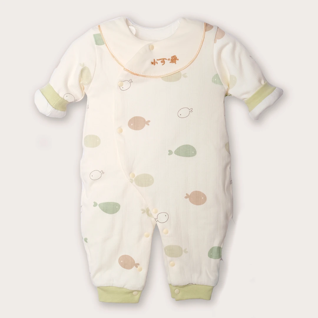 【40克】2024新款豌豆象宝宝秋冬40克新生婴儿薄棉59-66号段蝴蝶衣