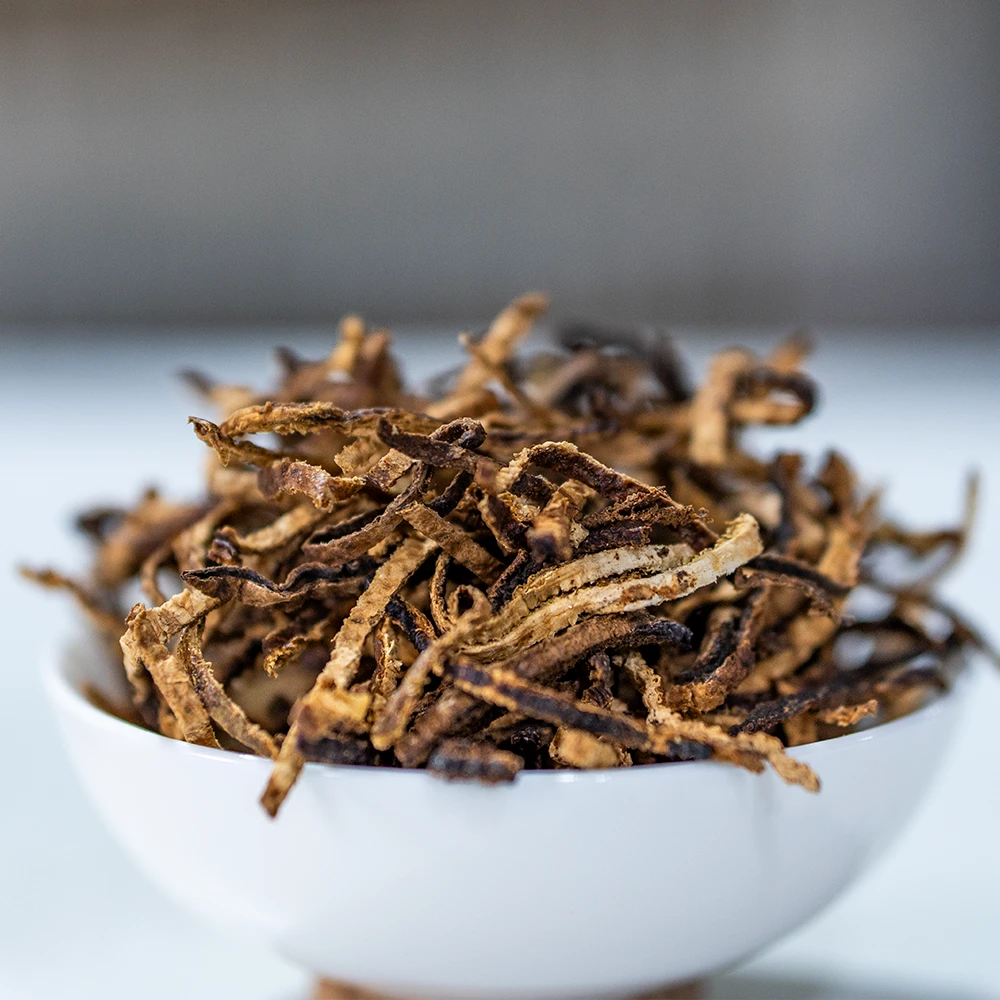 【2017年大红天马陈皮丝拍一发二】正宗新会干仓圈枝陈皮50g罐装