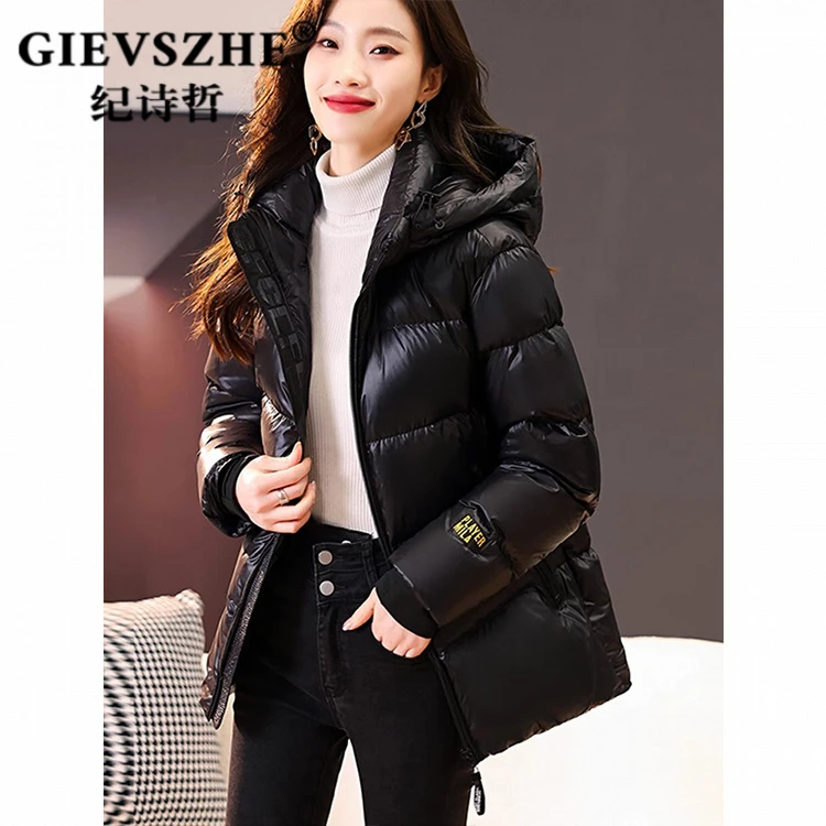 纪诗哲羽绒服女款黑金亮面冬季新款加厚羽绒服短款极寒情侣外套潮