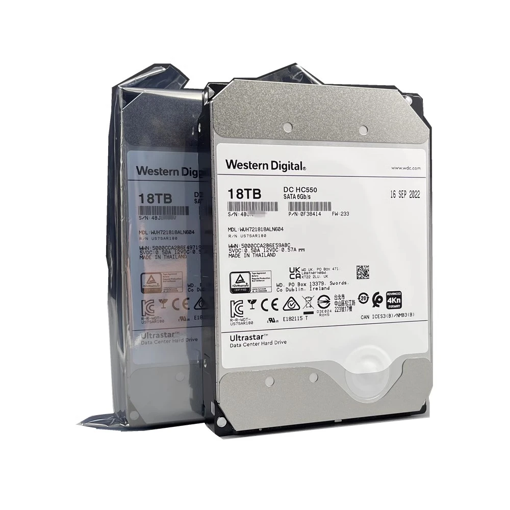 WD/西数18TB 企业级机械硬盘原装正品垂直记录服务器NAS电脑储存