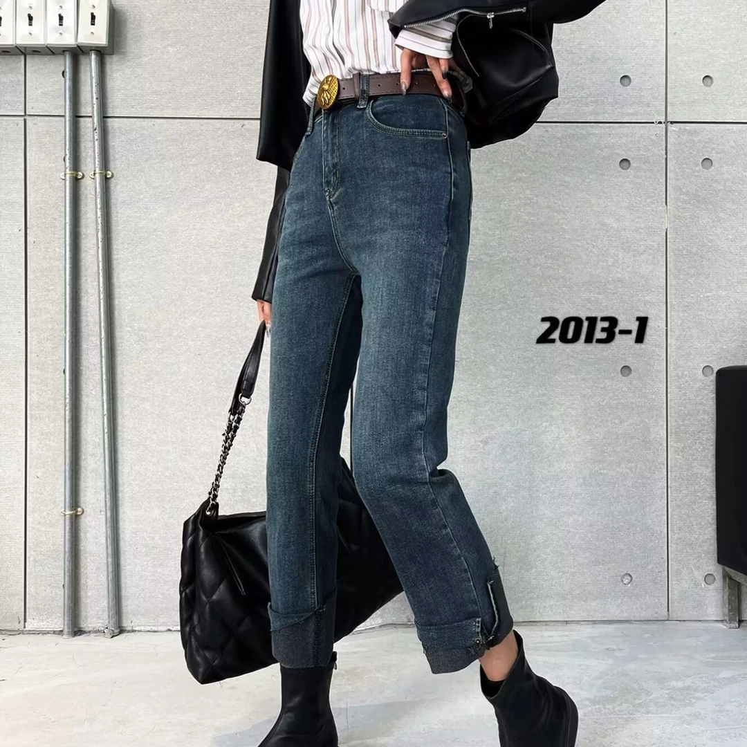 2013早春植绒高弹烟管裤