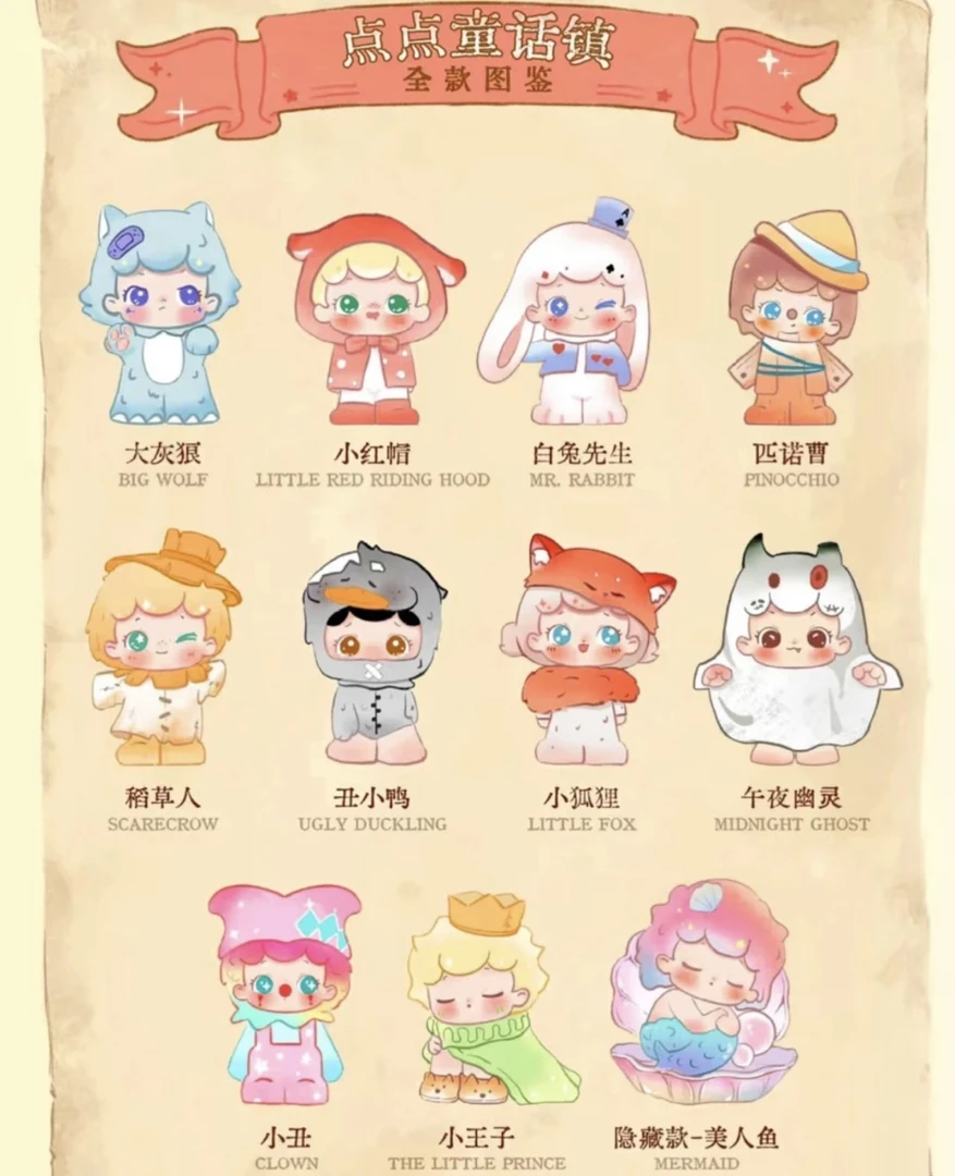 （拆盒）点点童话镇系列盲盒盲袋可爱礼物摆件推荐