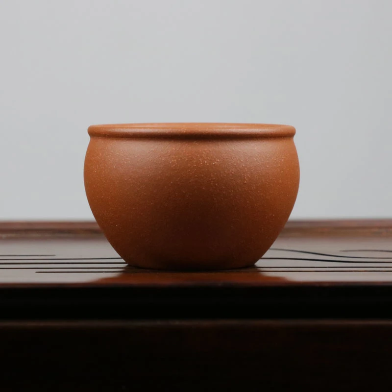 黄龙山原矿紫砂蟹黄段泥紫砂主人杯纯手工大容量家用茶杯