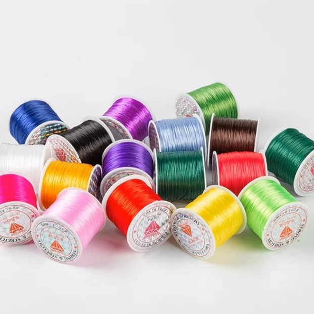 手串弹力绳高弹力扁丝皮筋文玩水晶穿珠专用串珠绳编织彩色