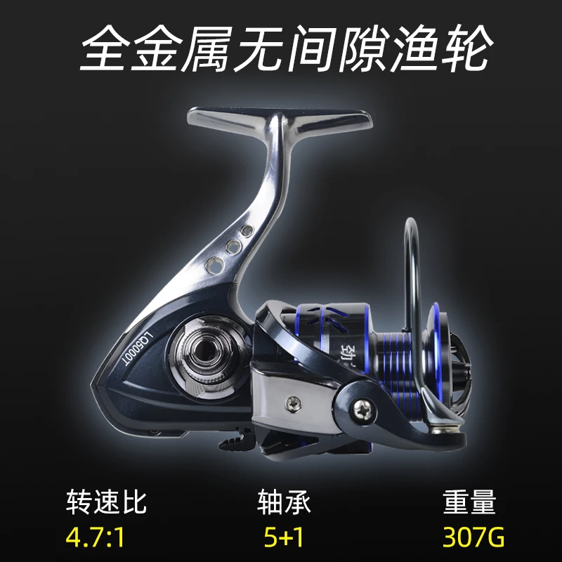 （送保养油）劲拔全金属无间隙纺车轮旋入式金属摇臂金属轮脚防海水