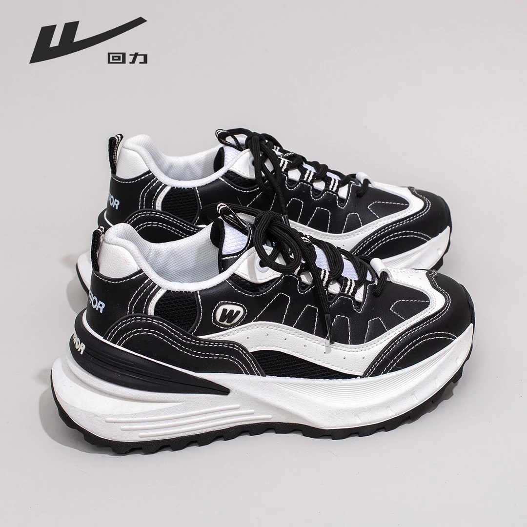 回力2025秋新款女鞋软底增高时尚百搭潮流透气运动学生运动跑步鞋