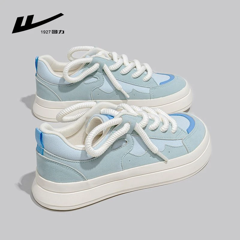 回力蓝色帆布鞋女2025夏季新款女鞋百搭美式复古低帮休闲运动学生