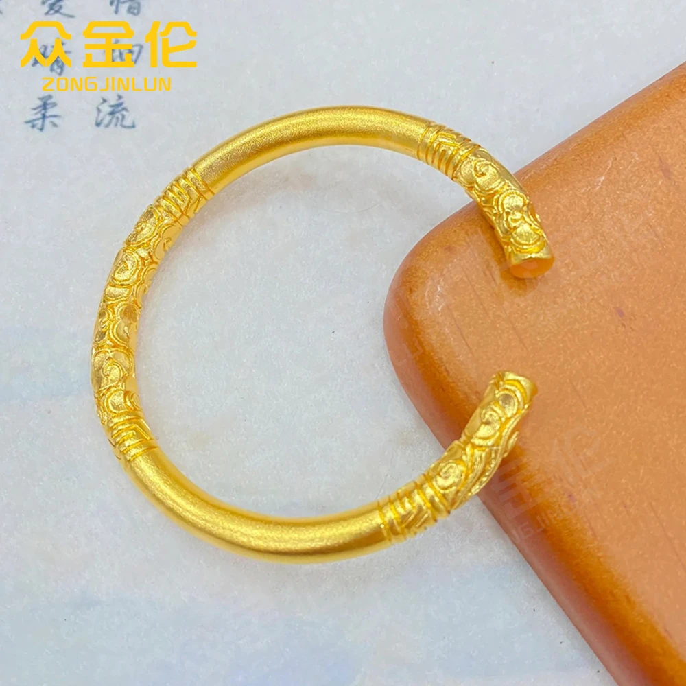 众金伦 铜合金手镯 新中式国潮风经典古法金箍棒开口传承手镯