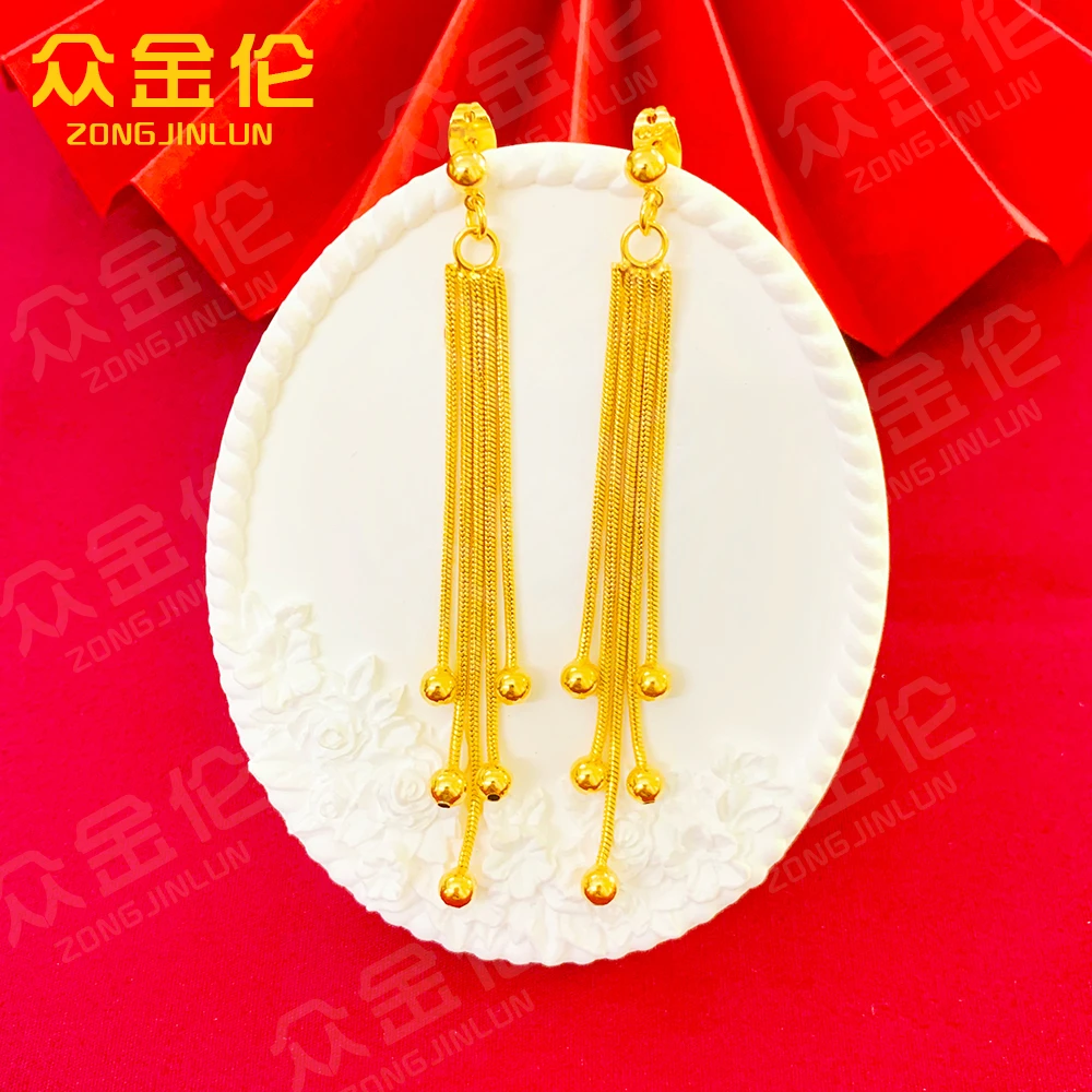 众金伦 铜合金耳饰 时尚气质款【流苏珠珠耳钉】