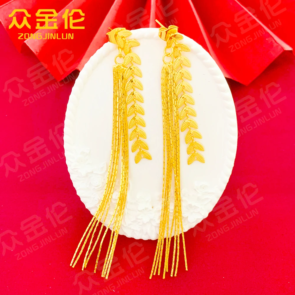 众金伦 铜合金耳饰 一款两戴【麦穗流苏耳饰】