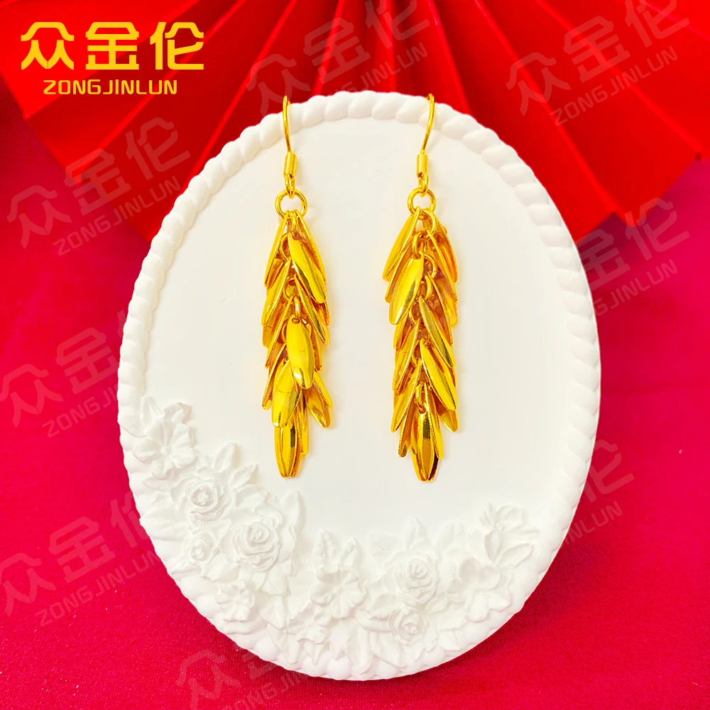 众金伦 铜合金耳饰 精美气质款【流苏麦穗耳钩】