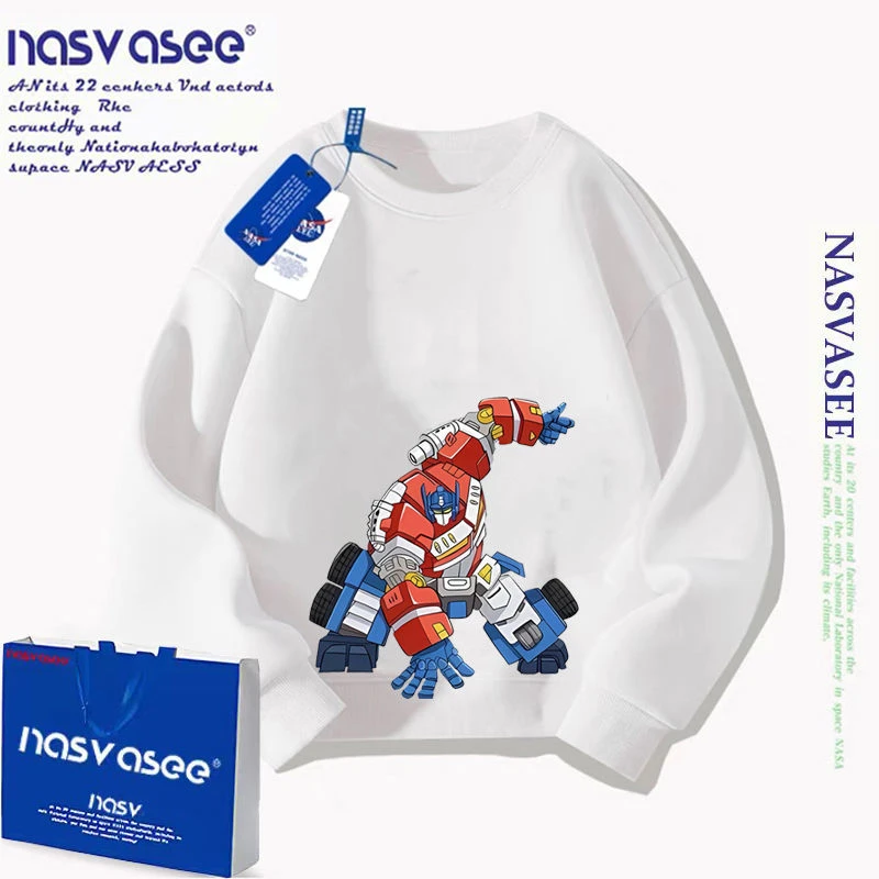 NASVASEE变形金刚卡通儿童毛圈卫衣秋冬擎天柱中大童洋气帅气长袖